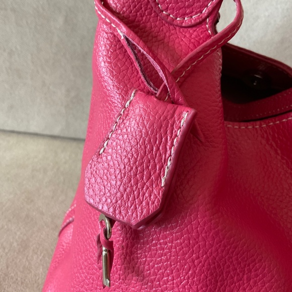 Unbrand leather bucket pink dual handle bag - Picture 5 of 8